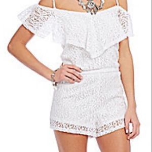 Jessica Simpson white lace romper